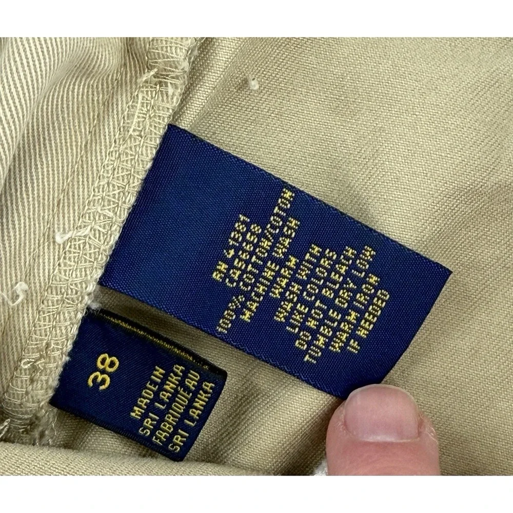 Polo Ralph Lauren Shorts Mens Stretch Classic Fit Shorts Size 38 Khaki Preppy
